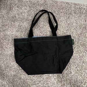 Herve chapelier black and blue medium tote bag